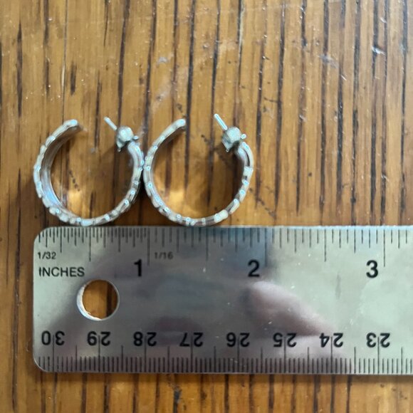 Silver Hoop Earrings - Picture 3 of 3